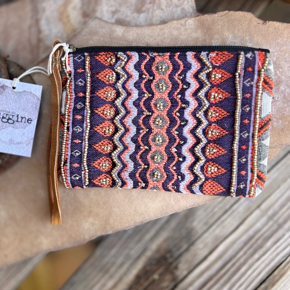 Southwest  Handmade Ethnic Patterned Clutch NWT - Picture 4 of 12